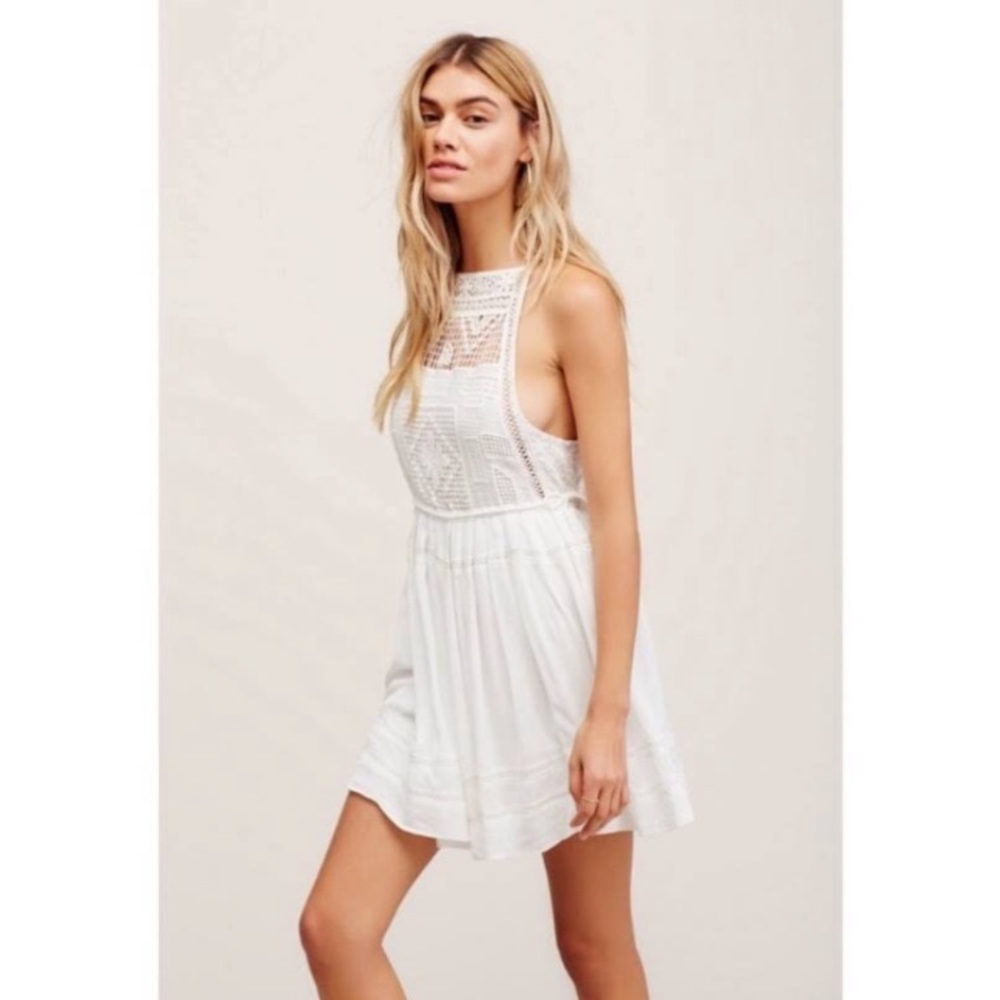 Free People Crochet Mini Dress